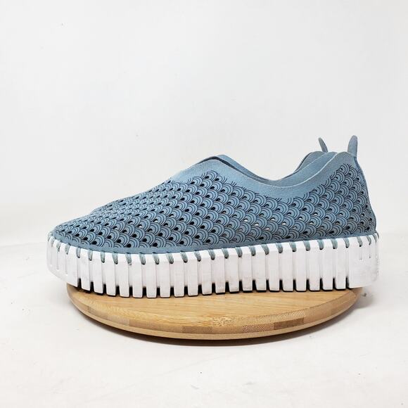 Ilse Jacobsen Tulip Platform Shoes Women 39 Blue Slip On Loafer Sneaker 3373 - Picture 1 of 14